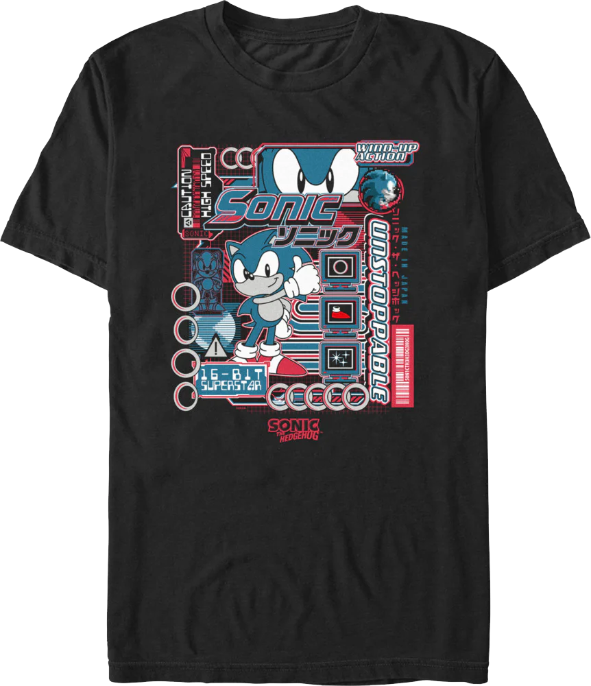 Wind-Up Action Sonic The Hedgehog T-Shirt