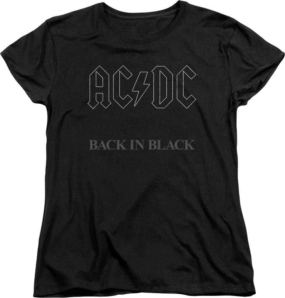 Womens ACDC Back In Black Shirt