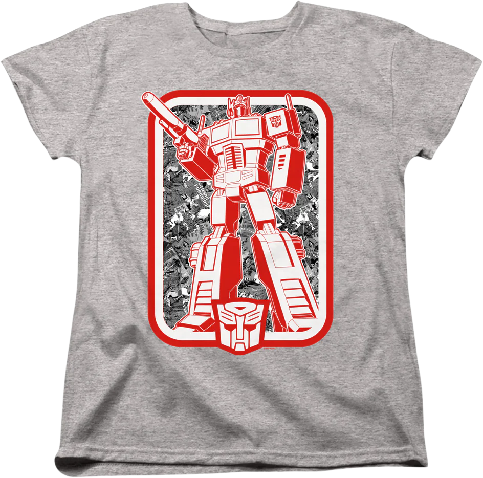 Womens Autobots Leader Optimus Prime Transformers Shirt