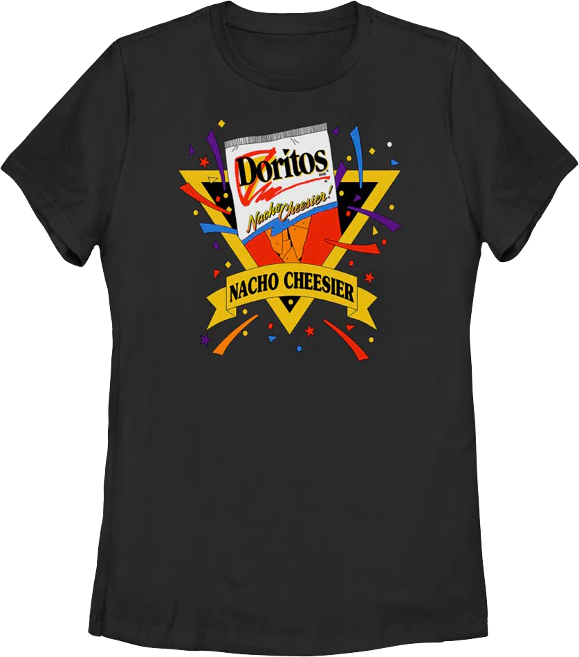 Womens Black Nacho Cheesier Celebration Doritos Shirt