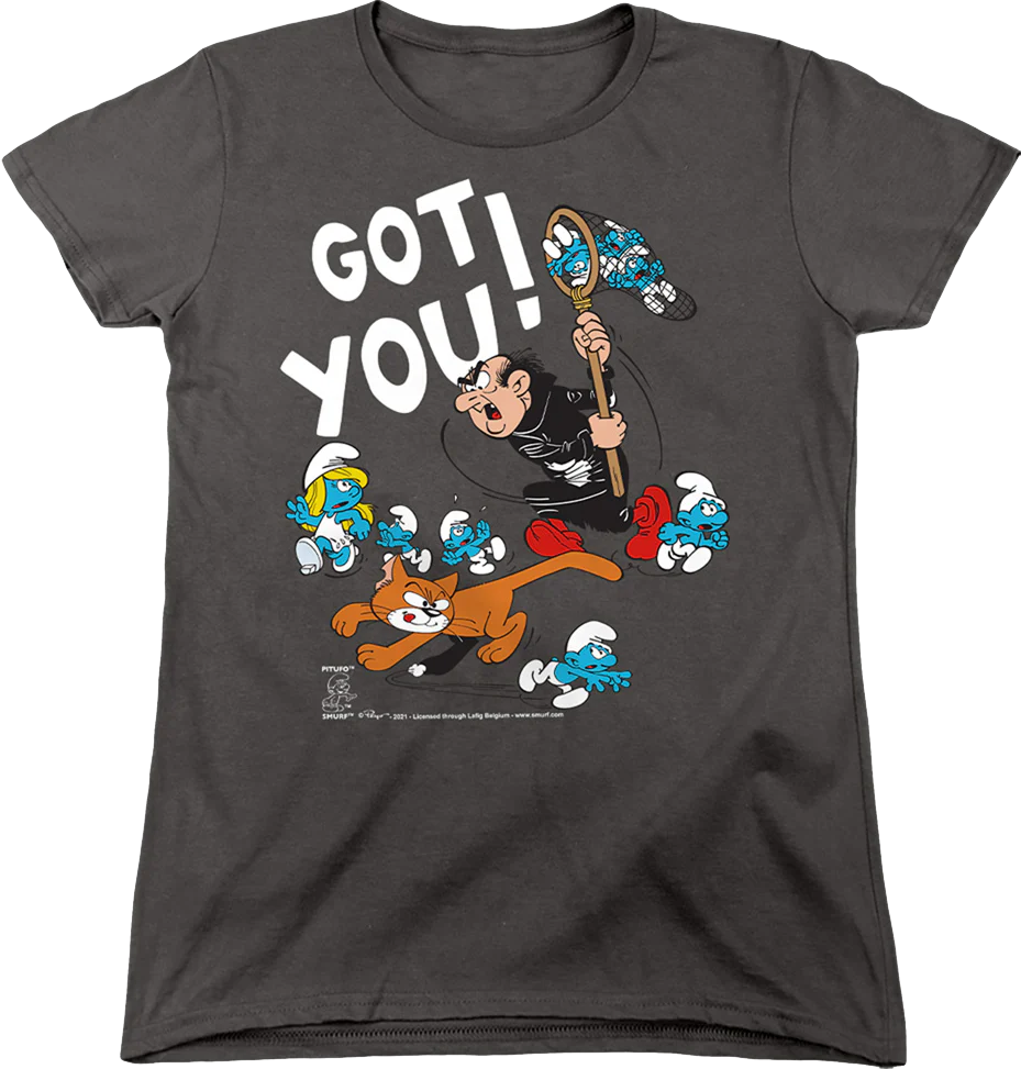 Womens Gargamel and Azrael Got You Smurfs Shirt