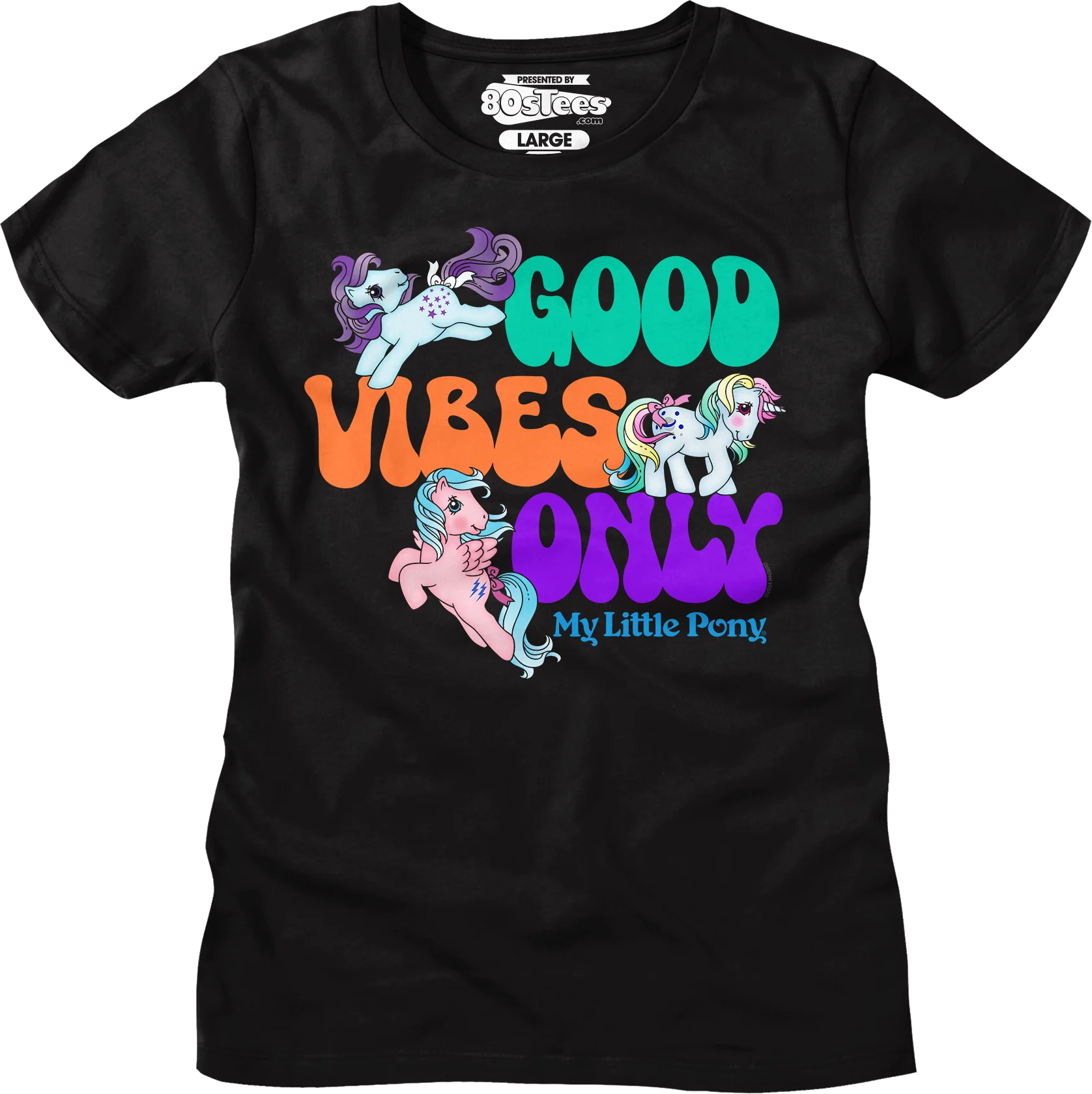Womens Good Vibes Only My Little Pony Shirt - Image 4