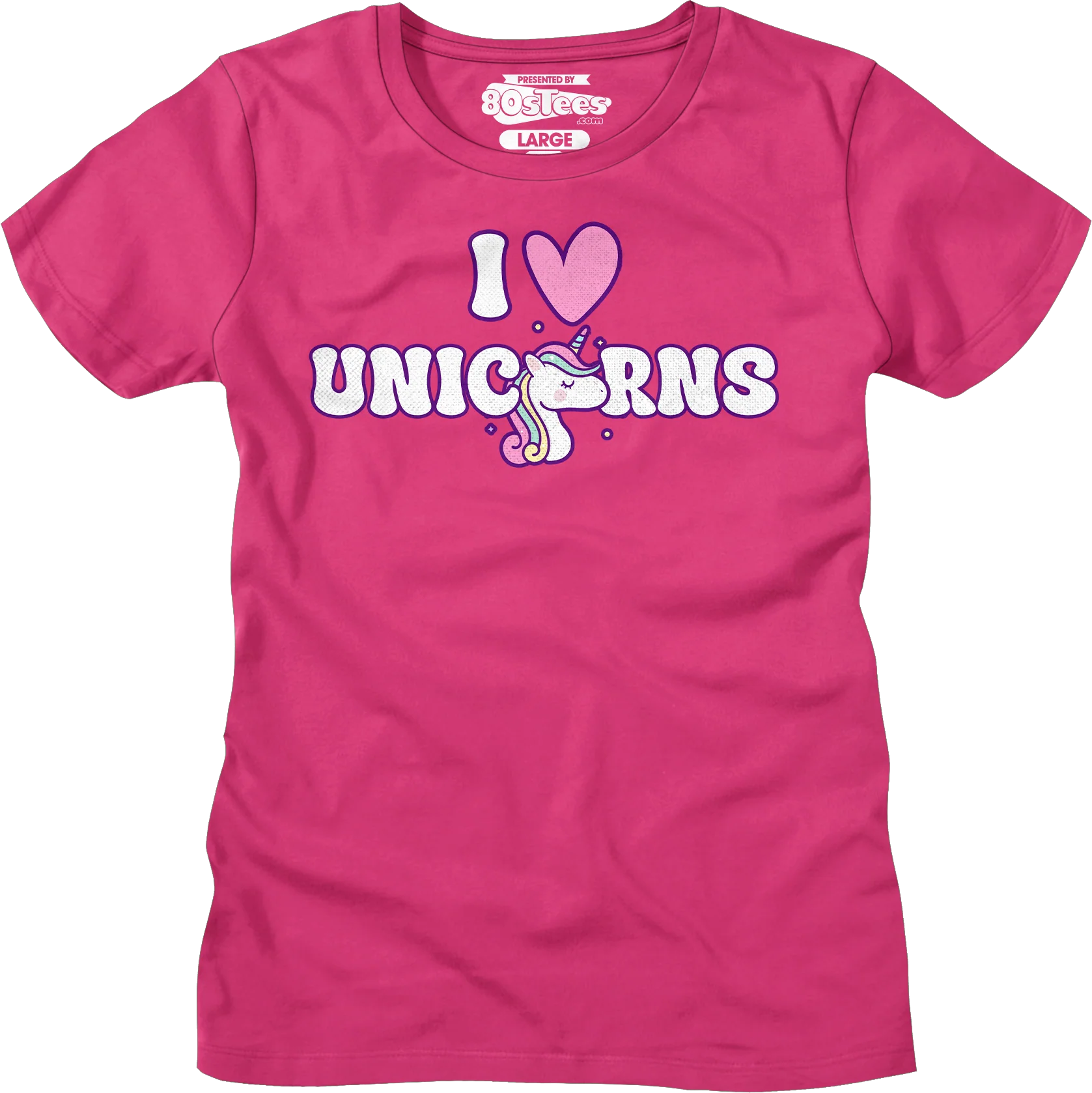 Womens I Love Unicorns Shirt - Image 3