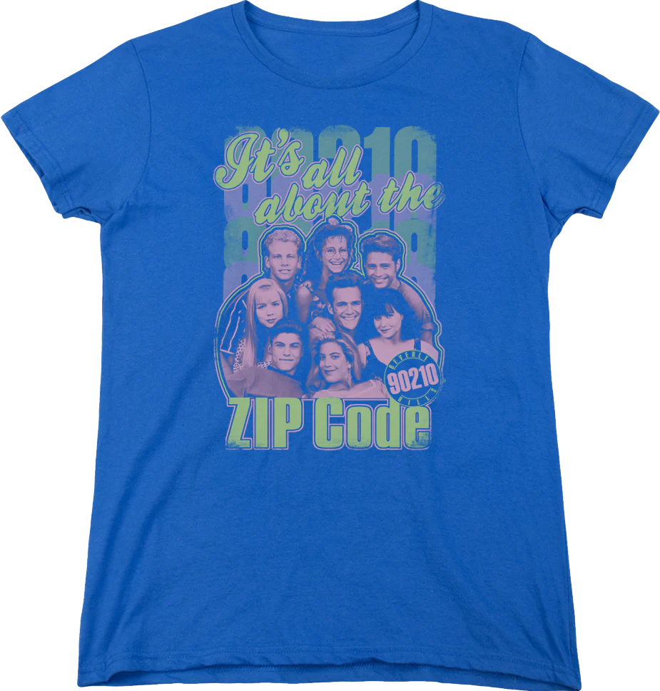 Womens It's All About The Zip Code Beverly Hills 90210 Shirt