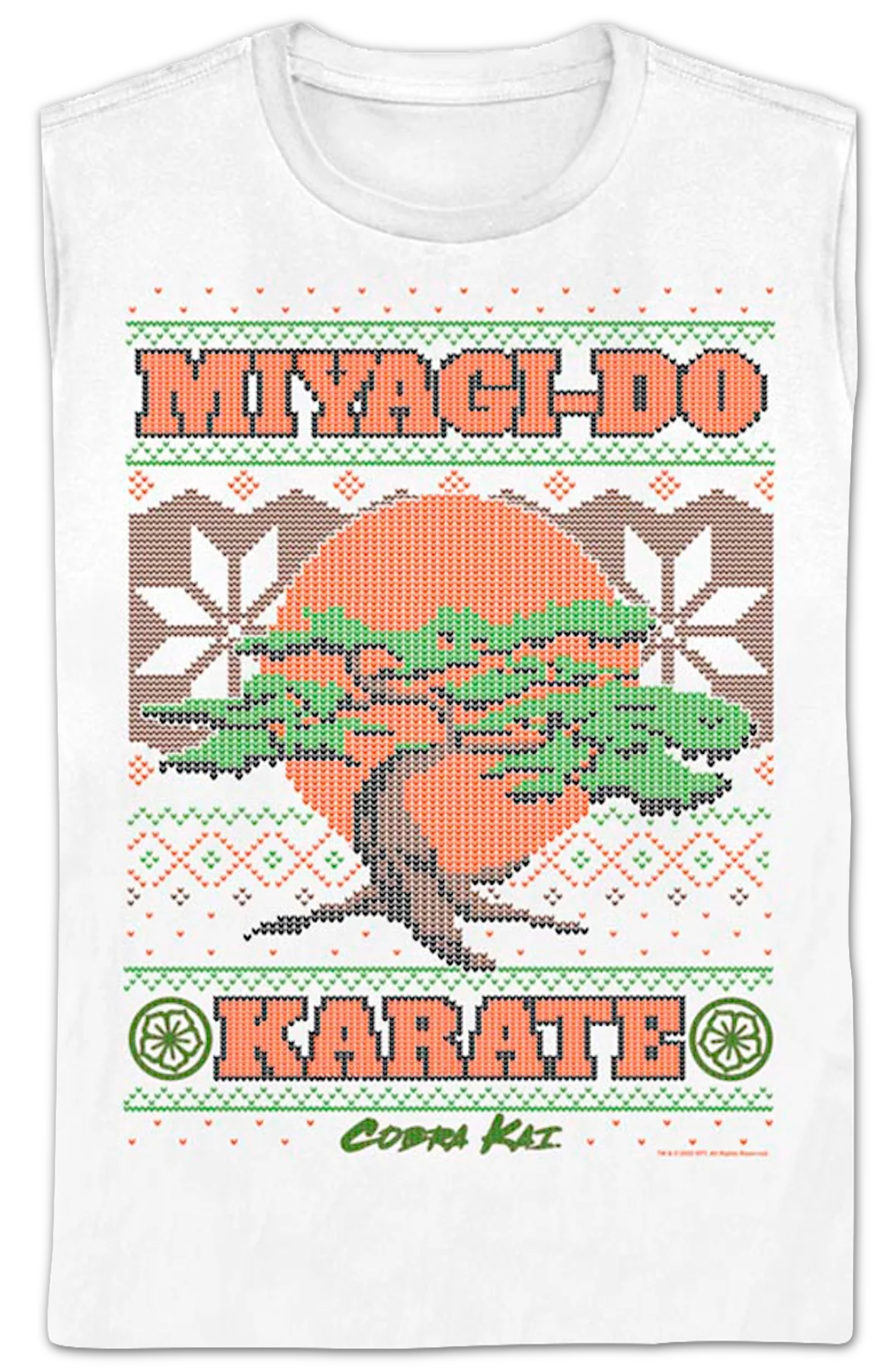 Womens Miyagi-Do Faux Ugly Christmas Sweater Cobra Kai Shirt - Image 2