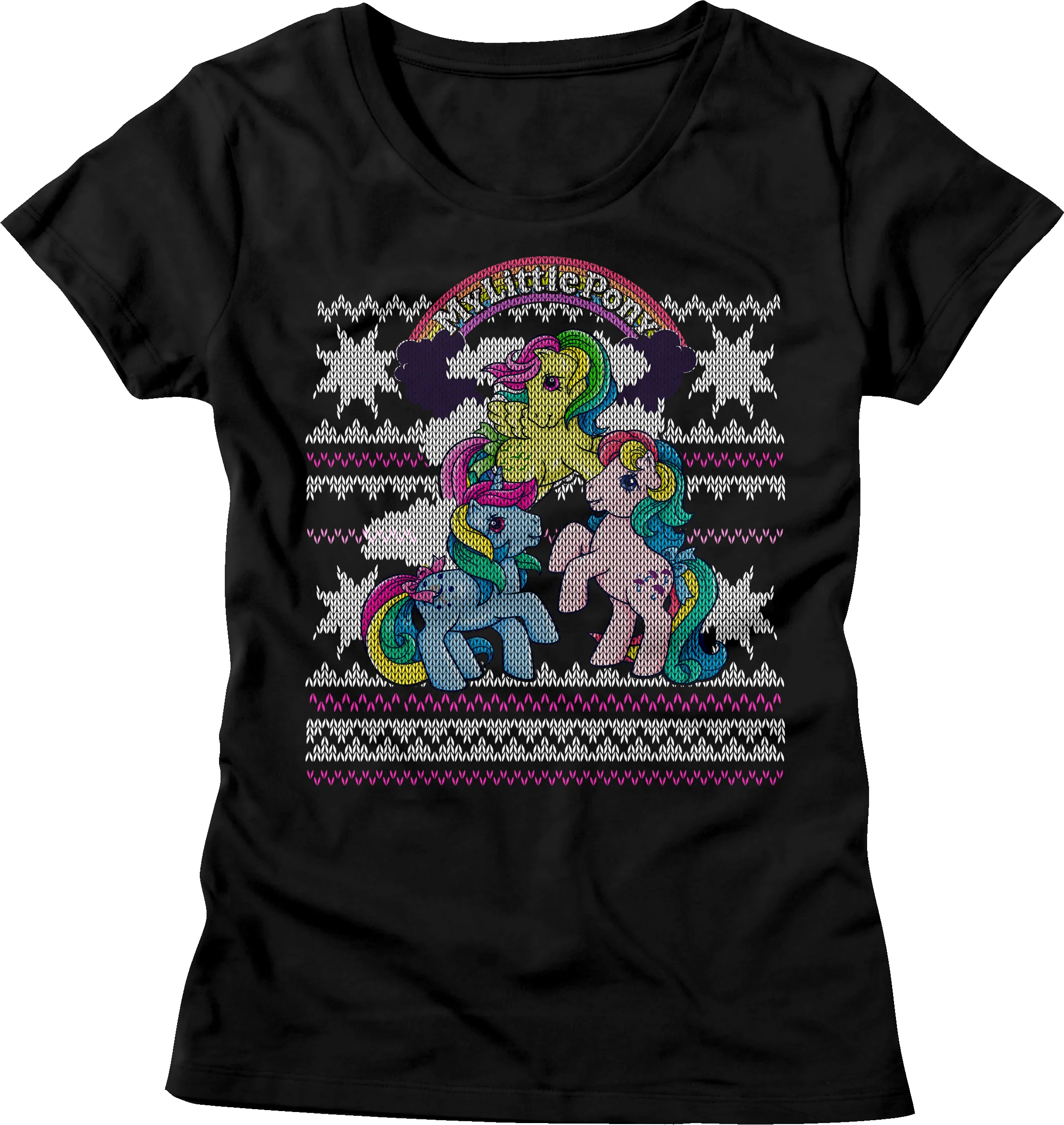 Womens My Little Pony Faux Knit Christmas Shirt