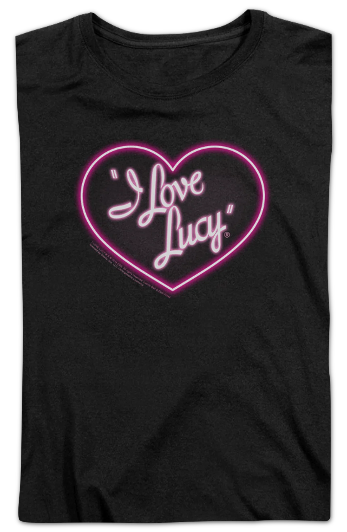Womens Neon Logo I Love Lucy Shirt - Image 2
