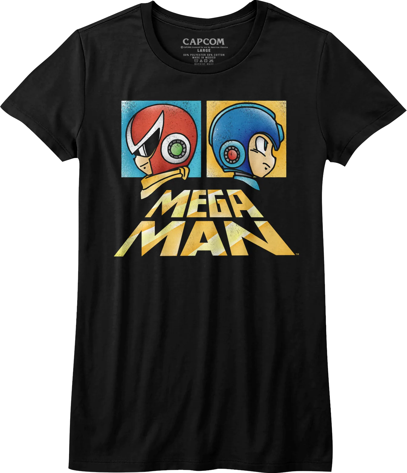Womens Profiles Proto Man and Mega Man Shirt
