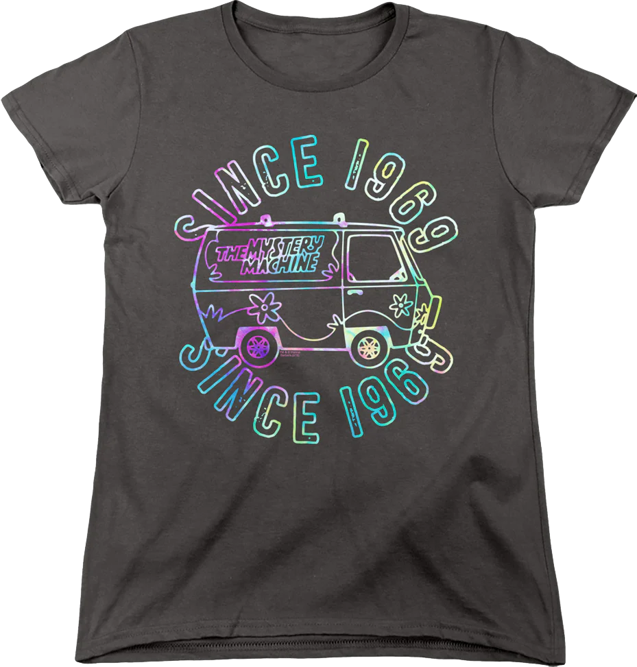 Womens Psychedelic Mystery Machine Scooby-Doo Shirt