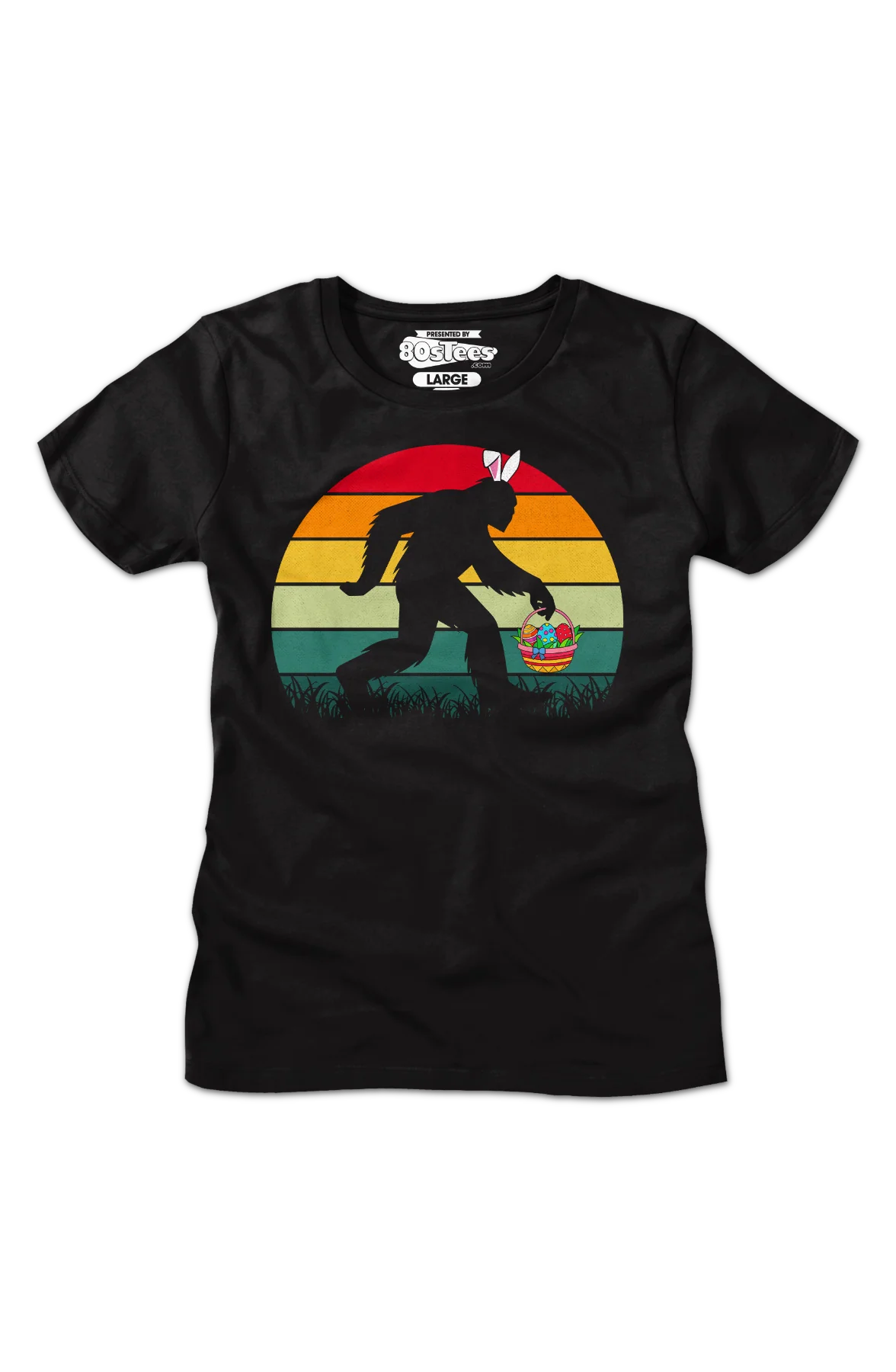 Womens Retro Easter Bigfoot Shirt - Image 2