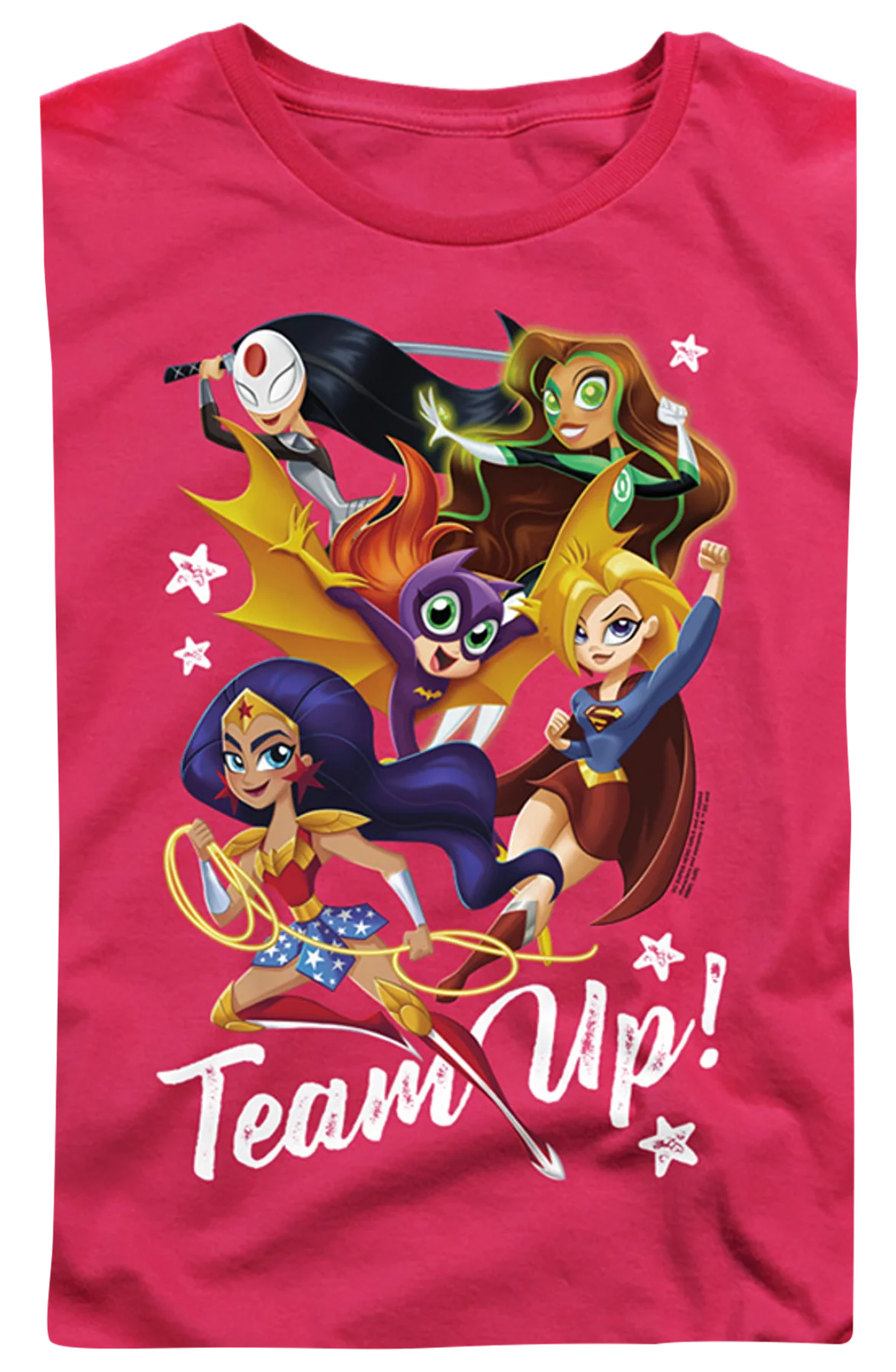 Womens Team Up DC Super Hero Girls Shirt - Image 2