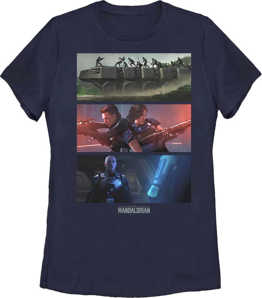 Womens The Mandalorian Panels Star Wars Shirt