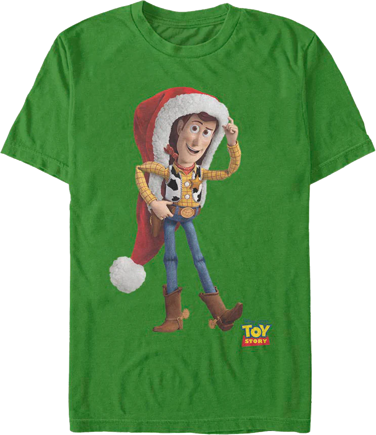 Woody's Santa Claus Hat Toy Story T-Shirt