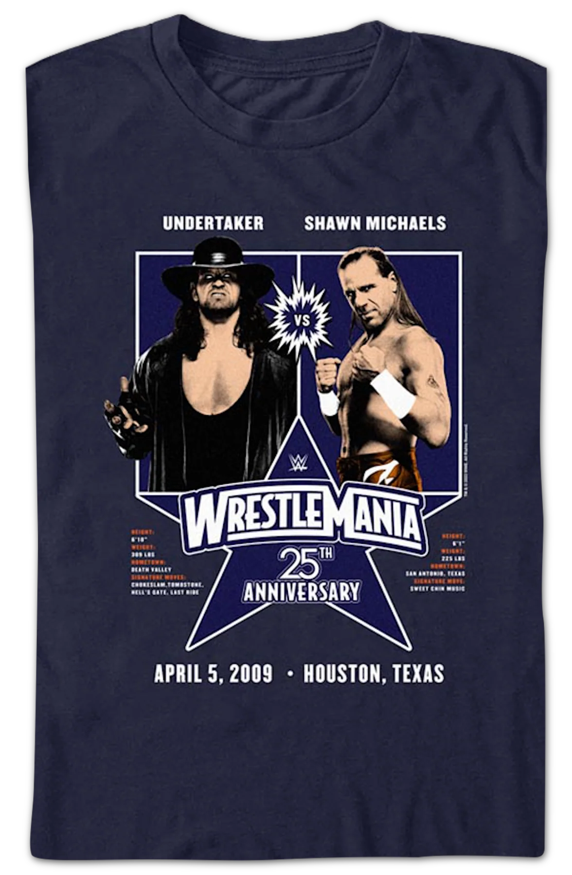 WrestleMania 25 Undertaker vs. Shawn Michaels T-Shirt - Image 2
