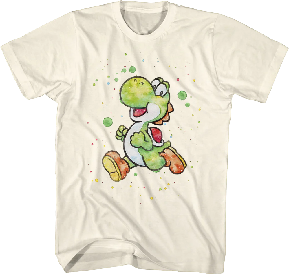 Yoshi Paint Splatter Super Mario Bros. T-Shirt