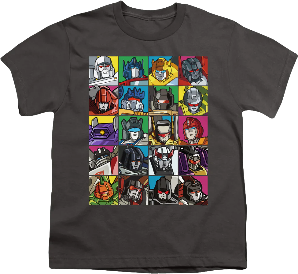 Youth Robot Collage Transformers Shirt