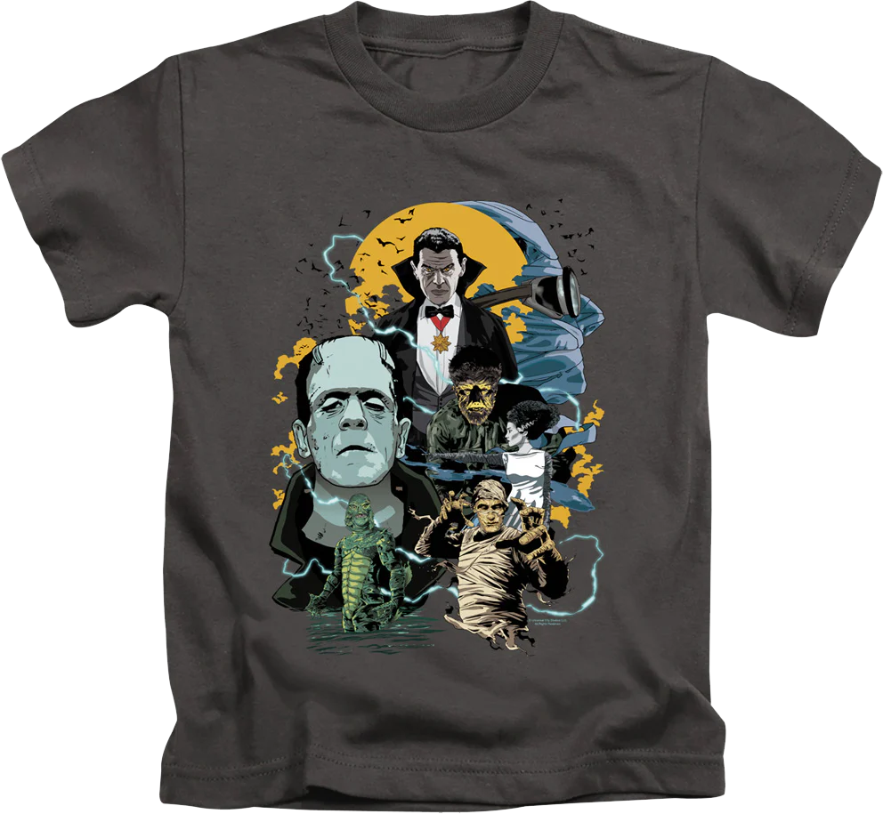 Youth Universal Monsters Collage Shirt