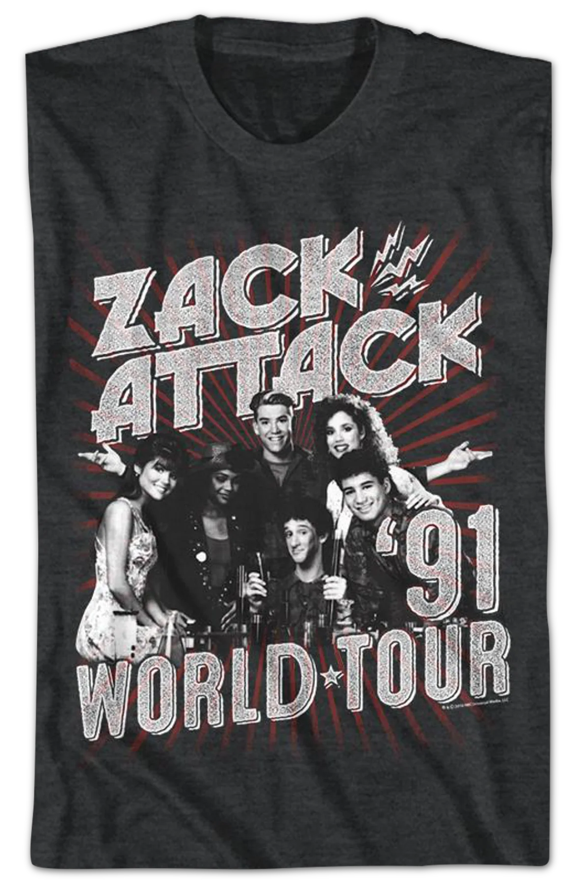 Zack Attack '91 World Tour Saved By The Bell T-Shirt - Image 2