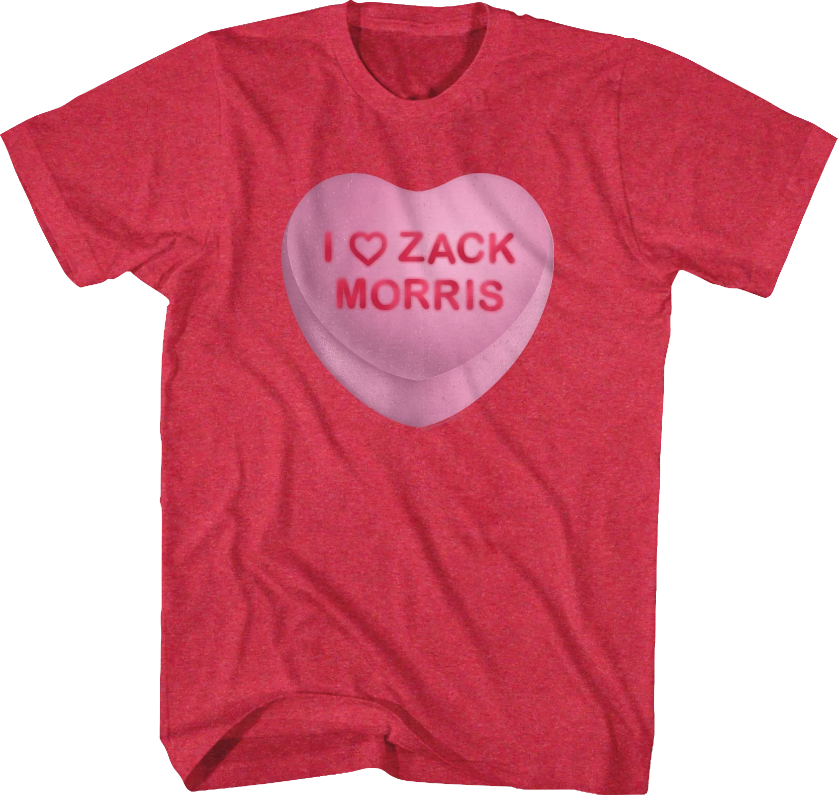 Zack Morris Candy Heart Saved By The Bell T-Shirt